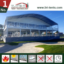 Arch Dome Roof Double Decker Sports Event Tent with Galss Walls for Golf Events